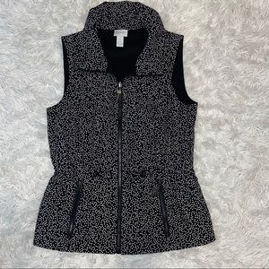 Chicos Reversible Zenergy Vest - size 0 - euc - reversible black and white